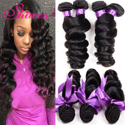 

Brazilian Virgin Hair Loose Wave 4 Bundles 7A Unprocessed Virgin Human Hair Loose curly Brazilian Loose Wave Virgin Hair Bundles