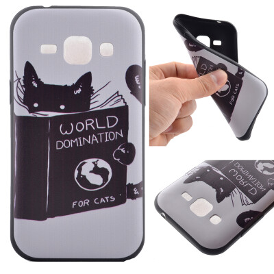 

Cat Pattern Мягкий тонкий ТПУ резиновый силиконовый гель Дело Чехол для Samsung Galaxy J1