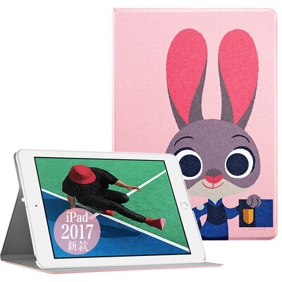

Illustrator Apple new iPad protective cover 2017 new iPad7 protective case cartoon anti-drop stent 9.7 inch leather case Disney illustrator Mickey Meng friends