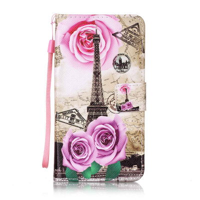 

Flower Tower Design PU Leather Flip Cover Wallet Card Holder Case for Xiaomi Redmi Note 3