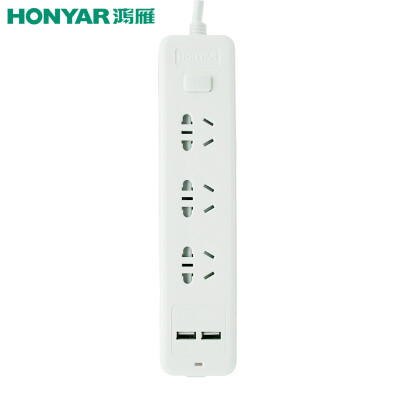 

Hong Yan (HONYAR) ZDK401-18 upgrade new structure 4 1.8 m socket child protection door total control switch light plug inserted line board / wiring board / drag line board