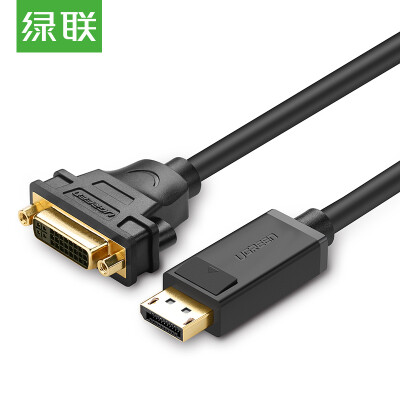 

Зеленый (UGREEN) Кабель DP-DVI DisplayPort для DVI от мужчины к женскому адаптеру высокого разрешения для монитора видеоконвертора 20405