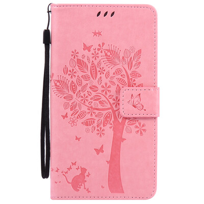 

Pink Tree Design PU кожа флип крышку кошелек карты держатель чехол для HUAWEI MATE 7