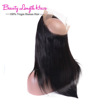 

Peruvian Virgin Hair Straight 360 Lace Frontal Closure Natural Black Color 2242 360 Lace Frontal Closure With Baby Hair