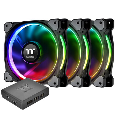 

Тарт (Thermaltake) Riing Plus 12 LED RGB (вентилятор * 3/1680 миллионов цветной / цифровой блок управления вентилятором / система ударной установки / светодиодная апертура)