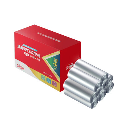 

Smile mother silver garbage bag medium number 45 50cm kitchen household garbage bag 30 8 rolls