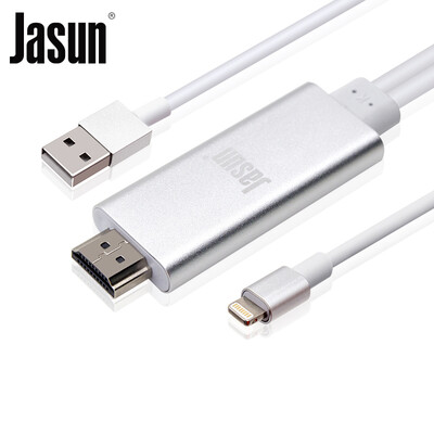 

JAVA JASUN Apple lightning to HDMI conversion cable 2 m iPhone6 ​​ 6S 7 Plus iPad to HDMI high-definition TV monitor line plug&play JS-090