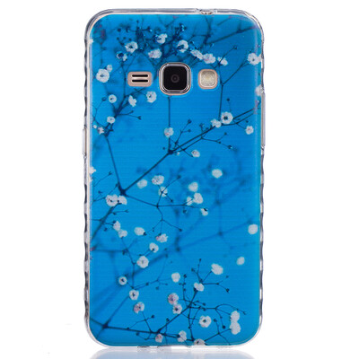 

Plum blossom Pattern Soft Thin TPU Rubber Silicone Gel Case Cover for SAMSUNG Galaxy J1 2016J120F