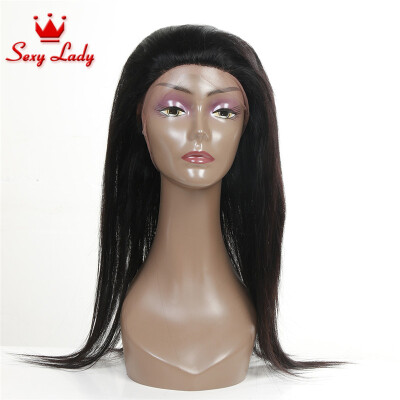 

7A Peruvian Straight Lace Frontal 360 sexy lady Hair 360 Lace Frontal Closure 1pc Straight Virgin Hair 360 Frontal with Baby Hair