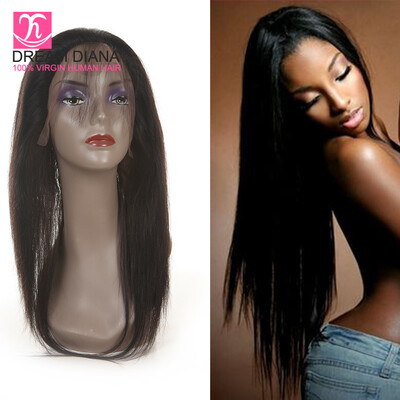 

Dream Diana Hair Pre Plucked Brazlian Straight Hair 360 Lace Frontal With Baby Hair 100 Brazilian Remy Human Hair