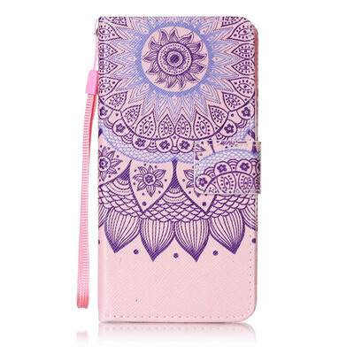 

Purple Sunflower Design PU Leather Flip Cover Wallet Card Holder Case for Huawei Honor 5C
