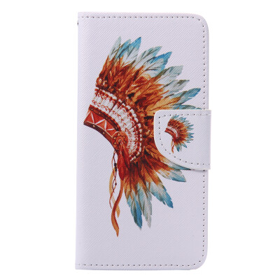 

Indian Hat Design PU Leather Flip Cover Wallet Card Holder Case for HUAWEI P9