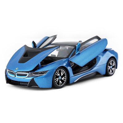 

Rastar Модель автомобиль из сплава BMW i8 с 3 открываемыми дверями в масштабе 1:24, 56500 синий