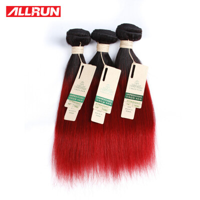 

T1B/Red Brazilian Hair Straight 3 Bundles Human Hair Weave Colored Hair Weaving,100% Human Hair Brazilian Virgin Hair