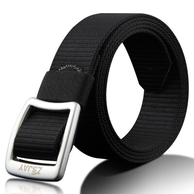 

Tactical Birds (ZSJAY) Canvas Belt Men Casual Fashion Nylon Belt Teen Belt ZS-R1 Black 130