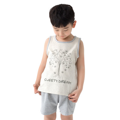 

Yu Zhaolin children's T-shirt boy sleeveless vest shorts home service suit M426626 forest tree 120 yards