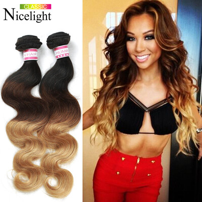 

Ombre Brazilian Hair Honey Blonde Brazilian Body Wave 3 Bundles Weft Brazilan Body Wave Hair Blond 1B430 No Shedding No Tangle