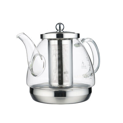 

Kamjove A-120 Heat Resistant Glass Teapot Kettle Stainless Steel Infuser 1200ml