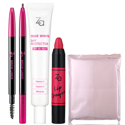 

Ji Rui (Za) colorful white Limited Edition set (Cream 35g + crayon lipstick pink 3g + eyebrow pencil natural brown 0.17g + gift: cotton 20)