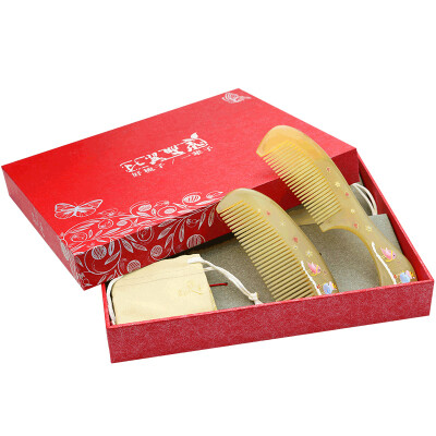 

Jingdong Supermarket Yu Mei Ren horns lacquer art comb suit hand-painted combs a big one