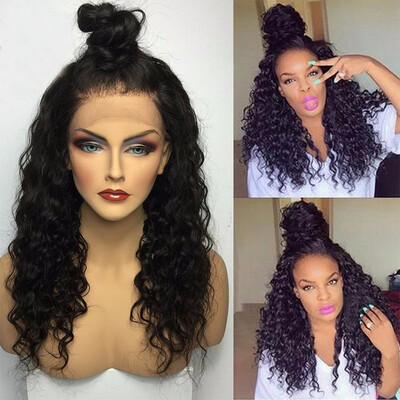 

Brazilian Hair Kinky Curly Glueless Lace Wigs Free Part Curly Lace front Wig Human Hair For Black Women