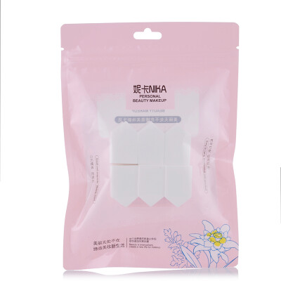 

[Jingdong supermarket] Nicole NIKA pentagonal make-up sponge puff 6 loaded NKF0022 (cotton pad wet and dry powder with a lotus makeup delicate skin)