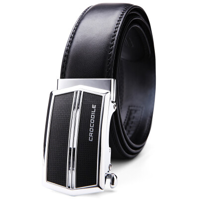 

Business men's leather belt with automatic buckle