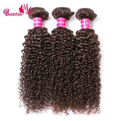 

factory price Bettehair 100 Brazilian unprocessed human hair 3pcs KInky Curly Hair Weaving 2 Dark Brown Color