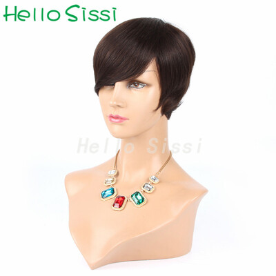 

Best Seller Vogue Wig Short Black Female Rihanna short Celebrity Hairstyle Fashion & Charming brazilian Hair Wigs Free