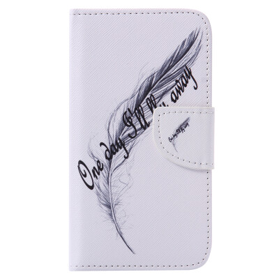 

Feather Design PU Leather Flip Cover Wallet Card Holder Case for NOKIA 640