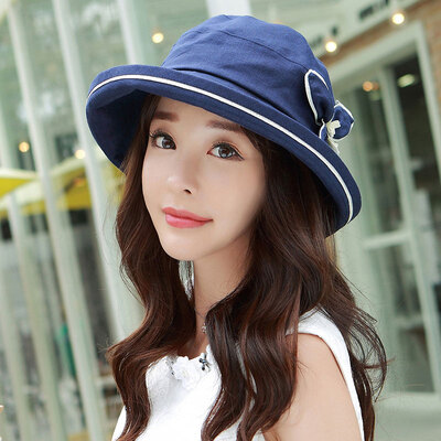 

Jingdong supermarket] Siggi SI89313 hat summer new sun hat can be folded large along the sunscreen sunscreen sun hat cap blue color 57CM