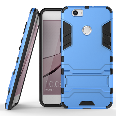 

Blue Slim Robot Armor Kickstand Shockproof Hard Rugged Rubber Back Case For HUAWEI Nova plus