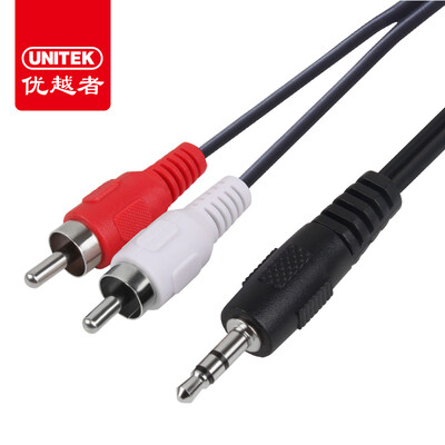 

Улучшенный человек (UNITEK) C941BK Y-DC3.5mm одна точка две пары RCA аудио кабель 2RCA преобразования линии 3,5 мм вращения карусельные черный провода 5 м