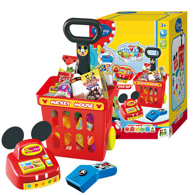 

Disney Simulation Children Speaking Cart Baby Toys Boy&Girl Supermarket Shopping Cart DS-1891