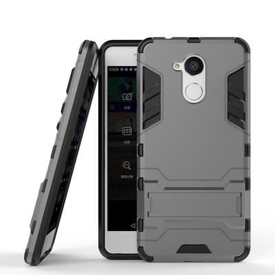 

Gray Slim Robot Armor Kickstand Shockproof Hard Rugged Rubber Back Case For HUAWEI Honor 6S