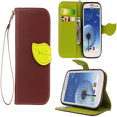 

Brown Design PU Leather Flip Cover Wallet Card Holder Case for Samsung Galaxy SIII/S3/I9300