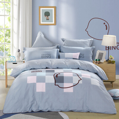 

Mercury Home Textiles MERCURY Cotton Twill Prints Four-piece Mocha Impression Increase Double 18m Bed