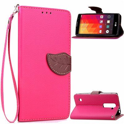 

Pink Design PU Leather Flip Cover Wallet Card Holder Case for LG Spirit 4G