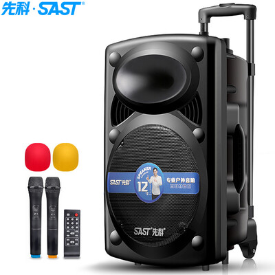 

Yushchenko SAST A88 dual microphone 12 inch square dance lever speaker Bluetooth outdoor portable audio high power subwoofer amplifier