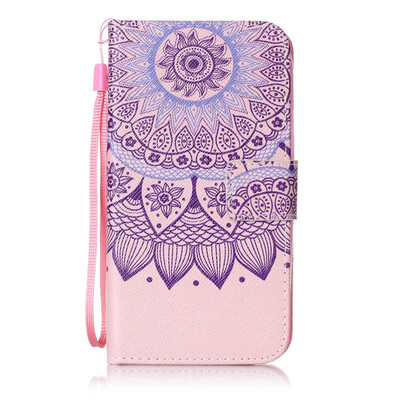 

Purple Sunflower Design PU Leather Flip Cover Wallet Card Holder Case for Samsung Galaxy Grand Neo PlusI9060