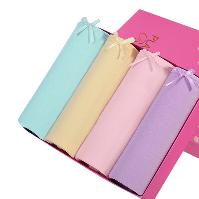 

Playboy 3955 Women&39s underwear Cotton Leggings Women&39s Triangle Underwear Waist Pants Women 4pcs Light Purple Tee Multicolor L