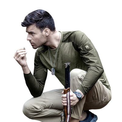 

FREE SOLDIER Outdoor sports camping hiking tactical long sleeve t-shirt ,quick-drying, breathable, elastic T-shirt