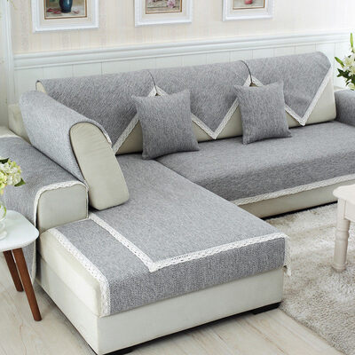 

QUATREFOIL sofa cushion four seasons three-seat sofa cushion Bay window mat 90 180cm elegant gray