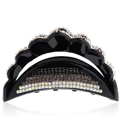 

Royalsasa head hair ornaments hair clip chuck hair claw acrylic crystal black