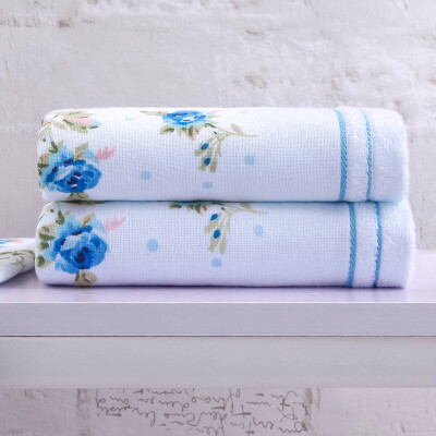 

Xin brand towel home textiles flowers cloth cotton Shu soft towel blue 76 * 34cm