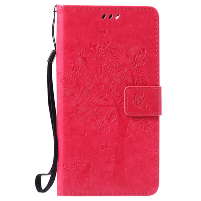 

Rose Tree Design PU Leather Flip Cover Wallet Card Holder Case for WIKO PULP FAB 4G