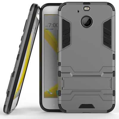

Серый Slim Robot Armor Kickstand Ударопрочный жесткий корпус из прочной резины для HTC Bolt