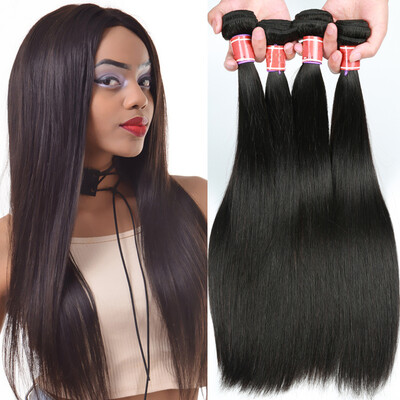 

7A Brazilian Virgin Hair Straight 4 Bundles 100 Human Hair Brazilian Straight Natural Black Brazilian Virgin Hair Straight