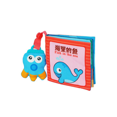 

LALABABY / Larabu book 0-3 years old baby book early education tearing not puzzles palm book children's cloth book sea fish