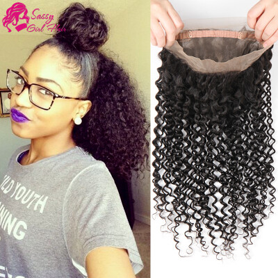 

Peruvian Curly 360 Lace Frontal Natural Hairline Pre Plucked 360 Lace Frontal Closure 8A Lace Frontals With Baby Hair Piece